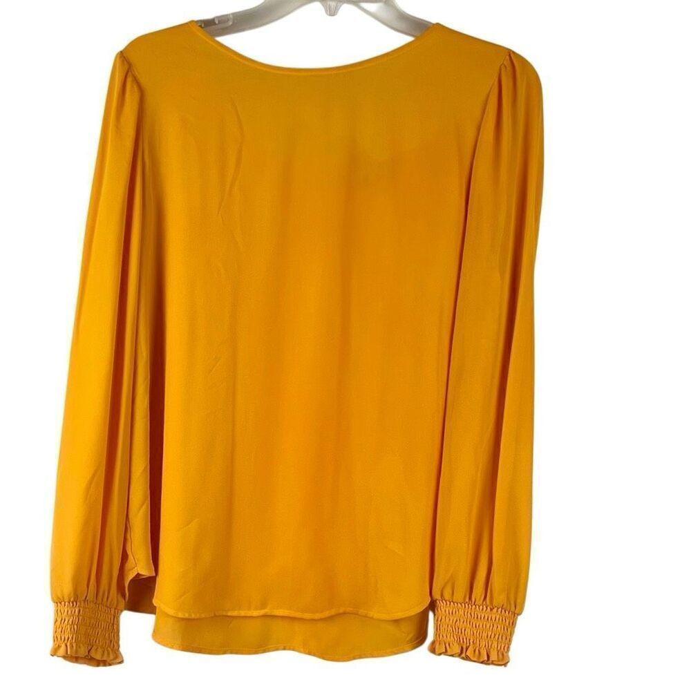 Ann Taylor LOFT Women's Yellow Long-Sleeve Blouse Medium